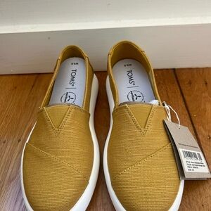 TOMS Alpargata Mallow Dark Mustard Canvas Slip-Ons